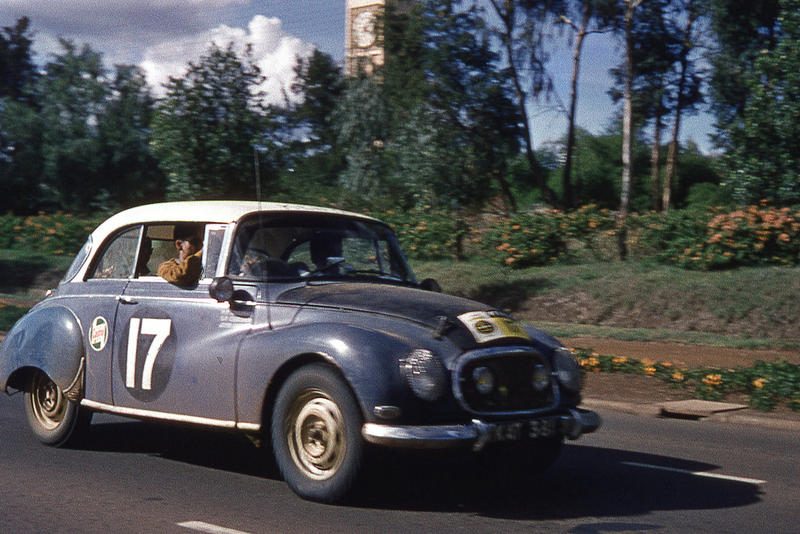 Illustration for article titled This Guy Raced A Tiny Two-Stroke DKW Surrounded By Lions In Africa